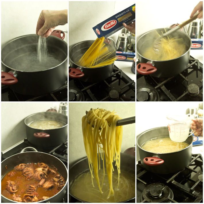 Σπαγγέτι με χταπόδι και ντομάτα Ιταλική συνταγή